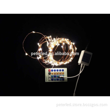 CE or ROHS gold detector 10 meter depth copper string light with different color available ,small order acceptable